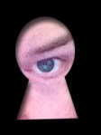 eye in keyhole